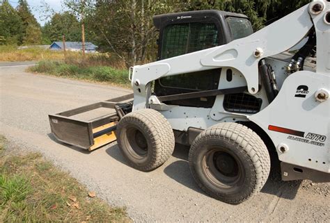 grading bucket skid steer|driveway maintainer for skid steer.